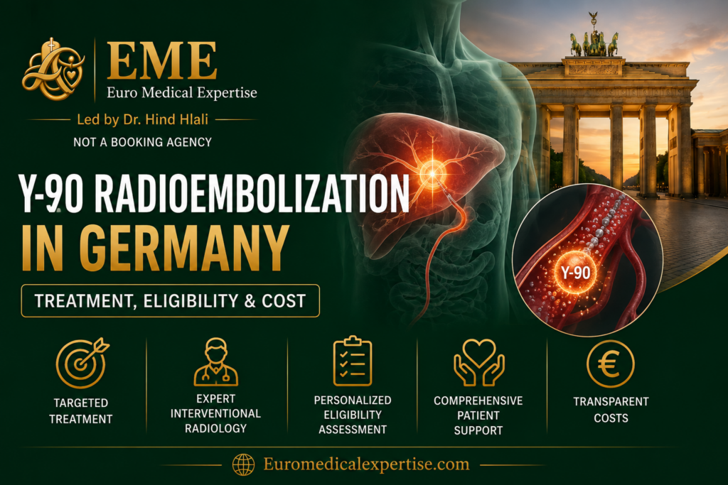 Y-90 Radioembolization in Germany for selected primary liver tumors and liver-dominant metastases using targeted radioactive microspheres.